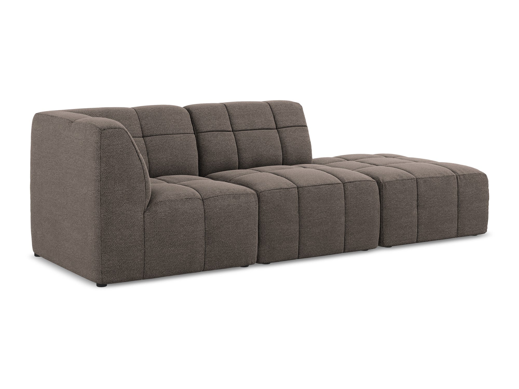 Sofa modułowa lewostronna otwarta 3-osobowa ALOHA czekoladowy boucle