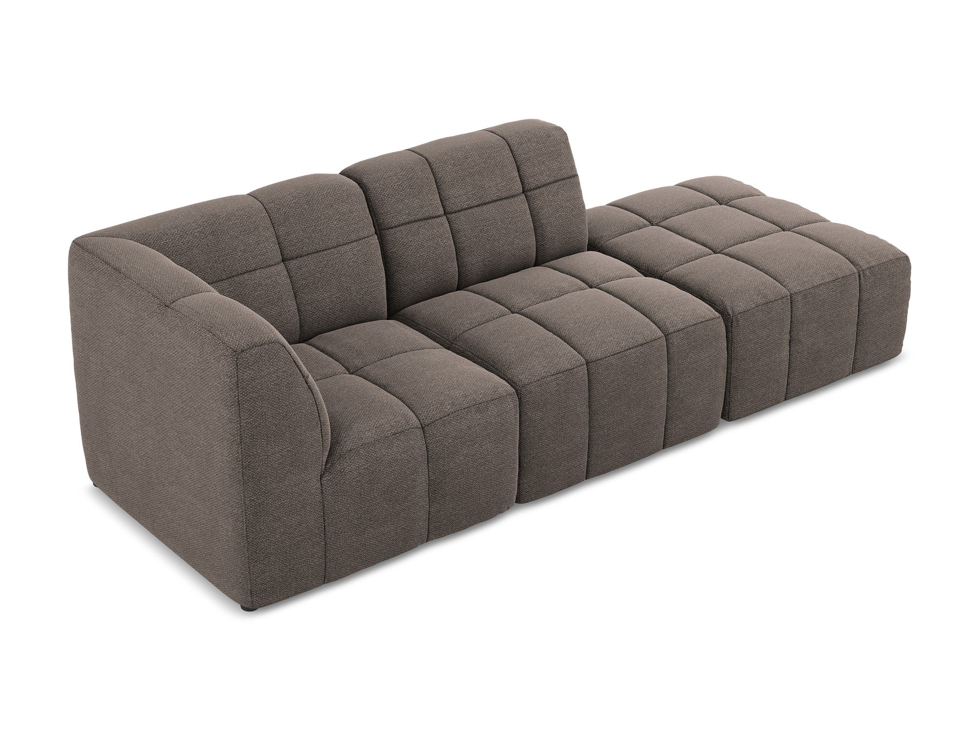 Sofa modułowa lewostronna otwarta 3-osobowa ALOHA czekoladowy boucle - Image 4