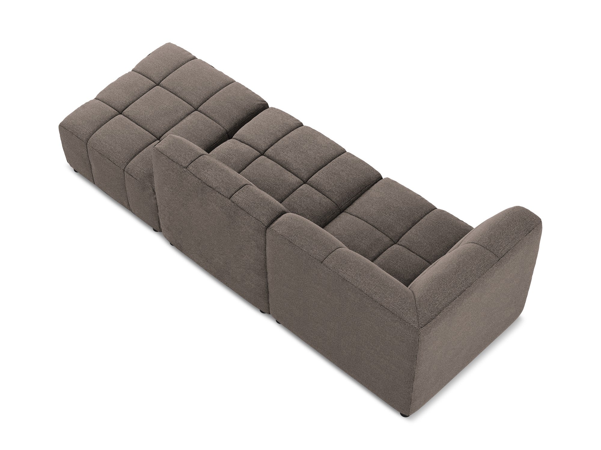 Sofa modułowa lewostronna otwarta 3-osobowa ALOHA czekoladowy boucle - Image 5