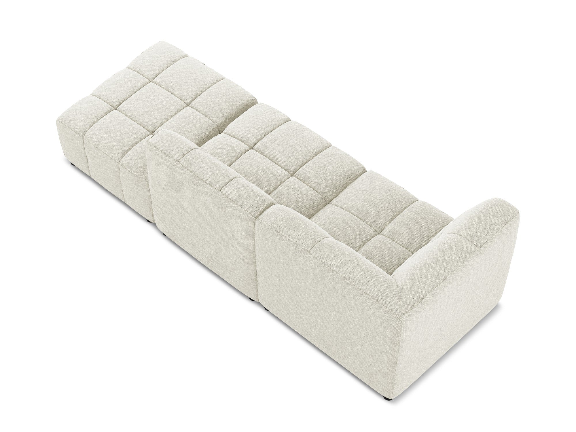 Sofa modułowa lewostronna otwarta 3-osobowa ALOHA piaskowy boucle - Image 5