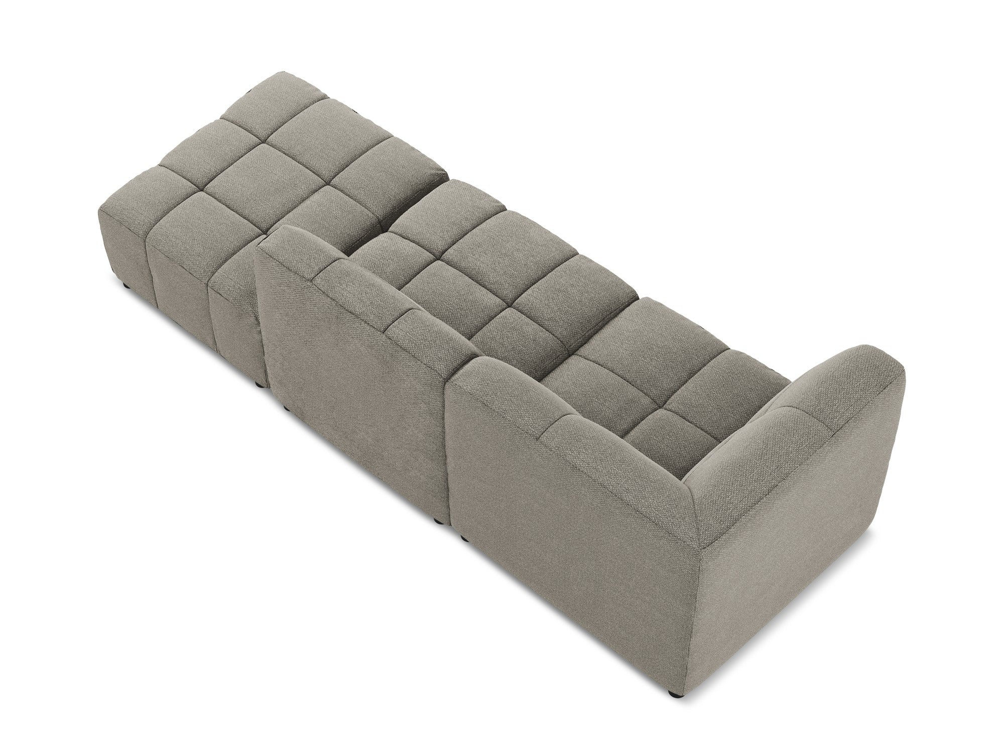 Sofa modułowa lewostronna otwarta 3-osobowa ALOHA szary boucle - Image 5