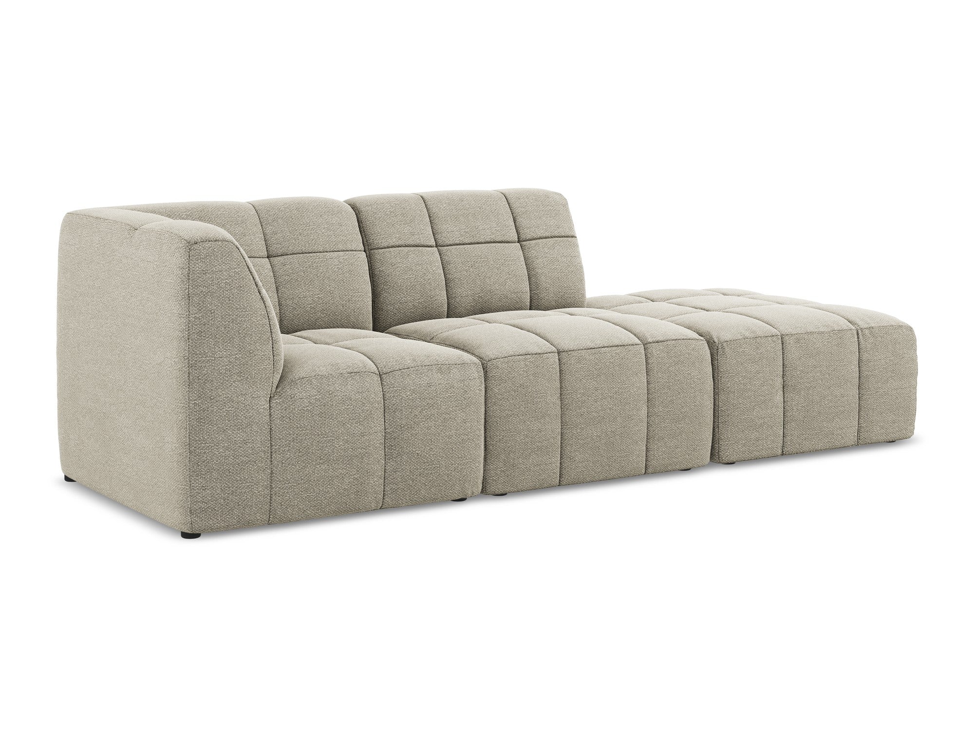 Sofa modułowa lewostronna otwarta 3-osobowa ALOHA taupe boucle