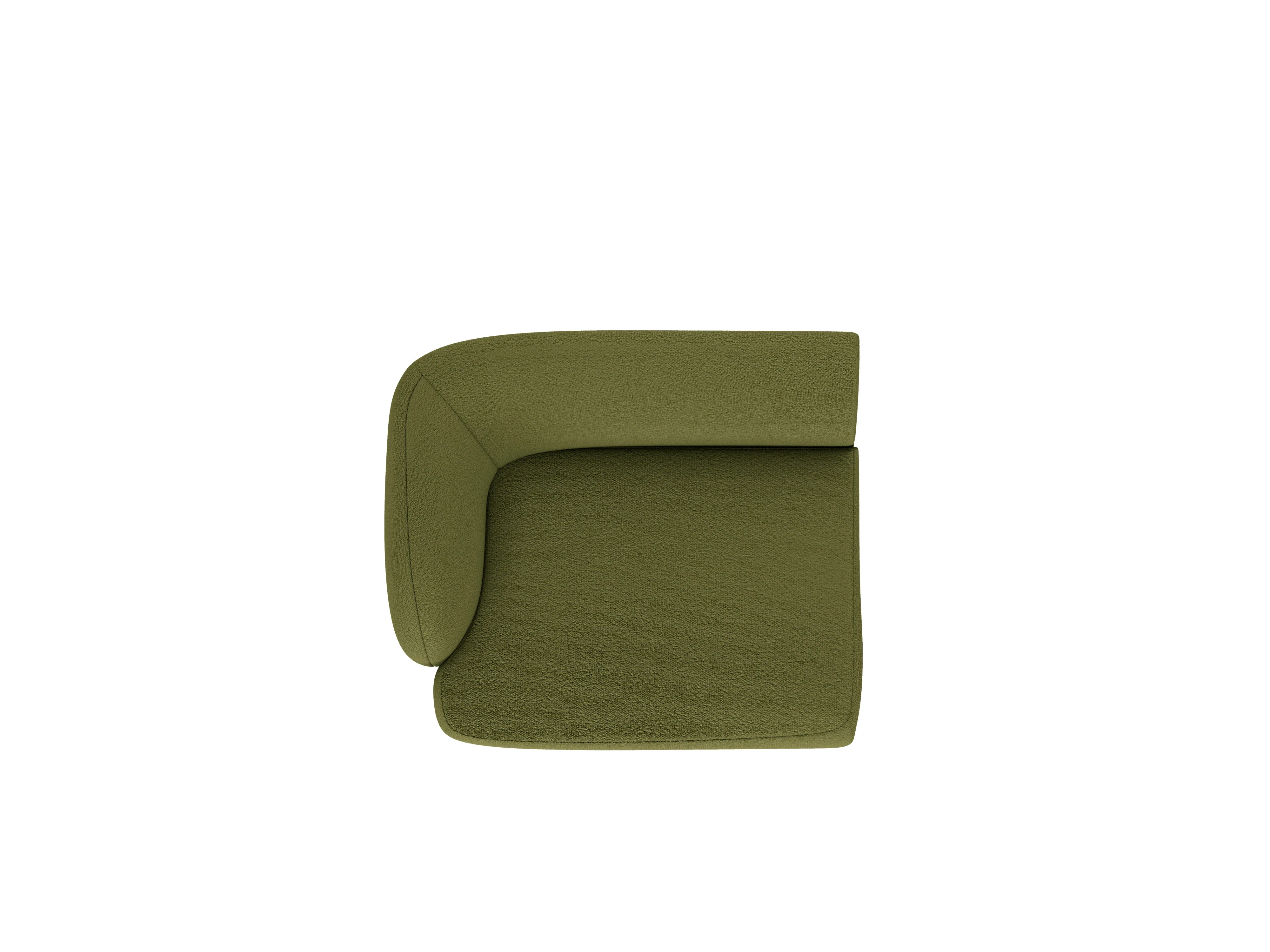 Sofa modułowa MILEY - moduł lewostronny zielony boucle - Image 4