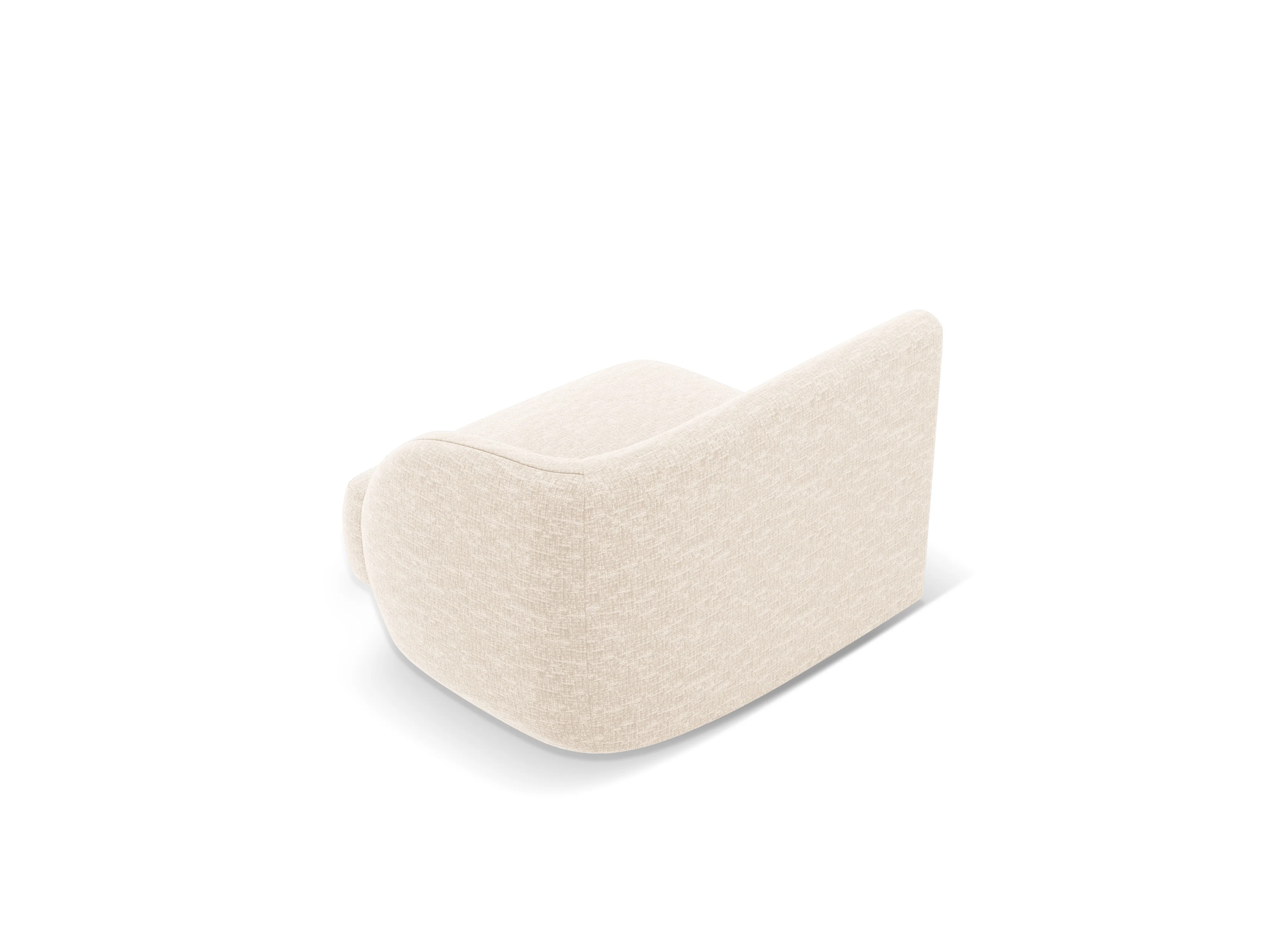 Sofa modułowa MILEY - moduł prawostronny jasnobeżowy szenil jedwabisty - Image 4