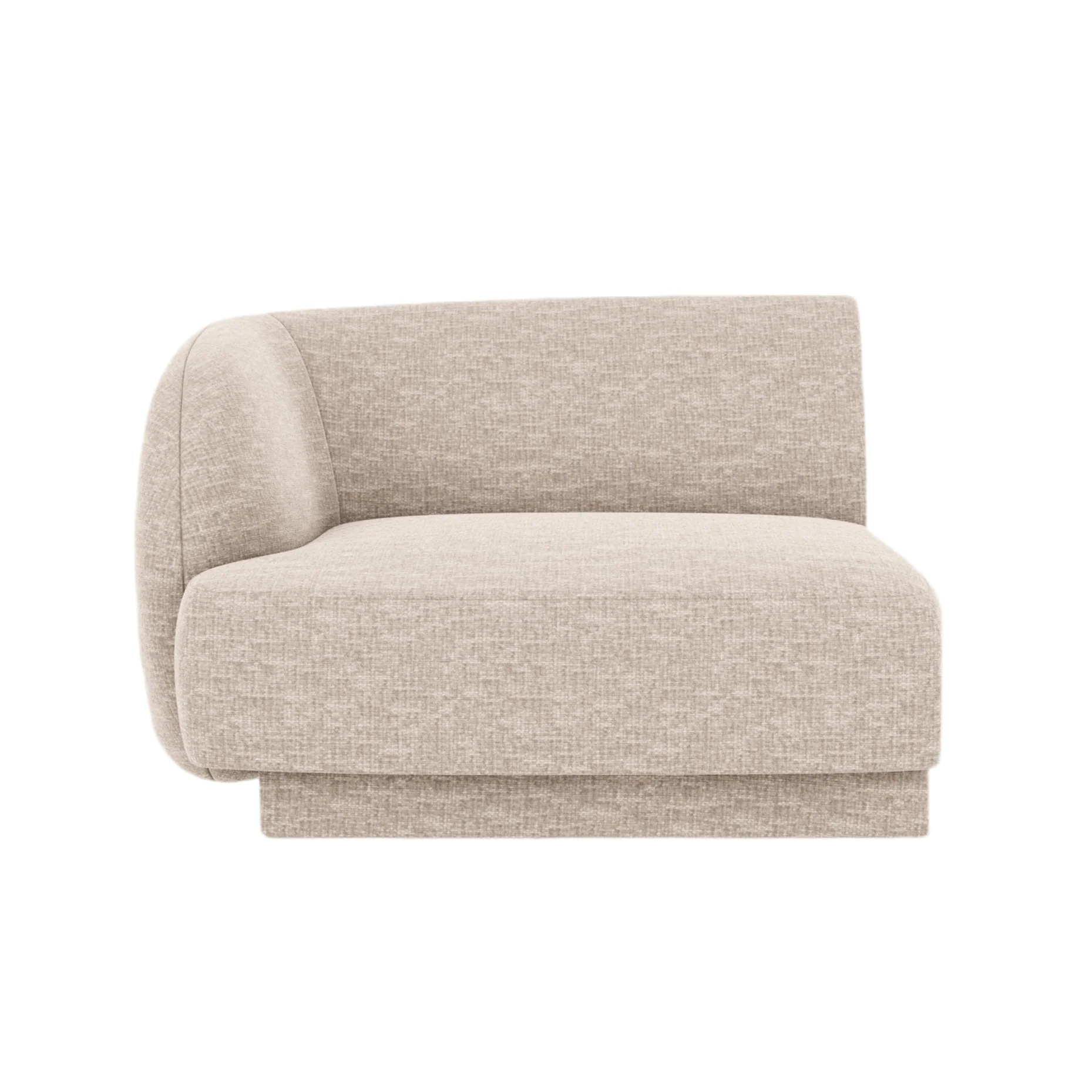 Sofa modułowa - moduł lewostronny MILEY beżowy szenil
