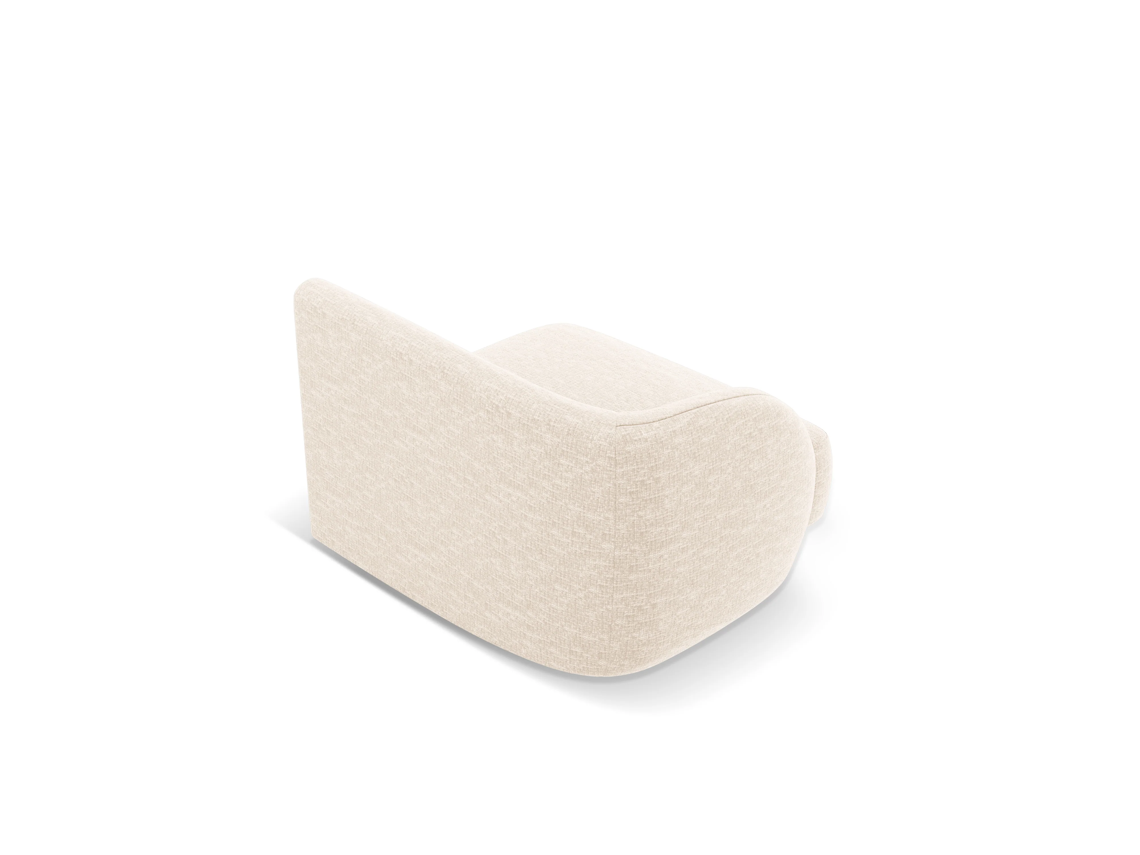 Sofa modułowa MILEY - moduł lewostronny jasnobeżowy szenil jedwabisty - Image 4