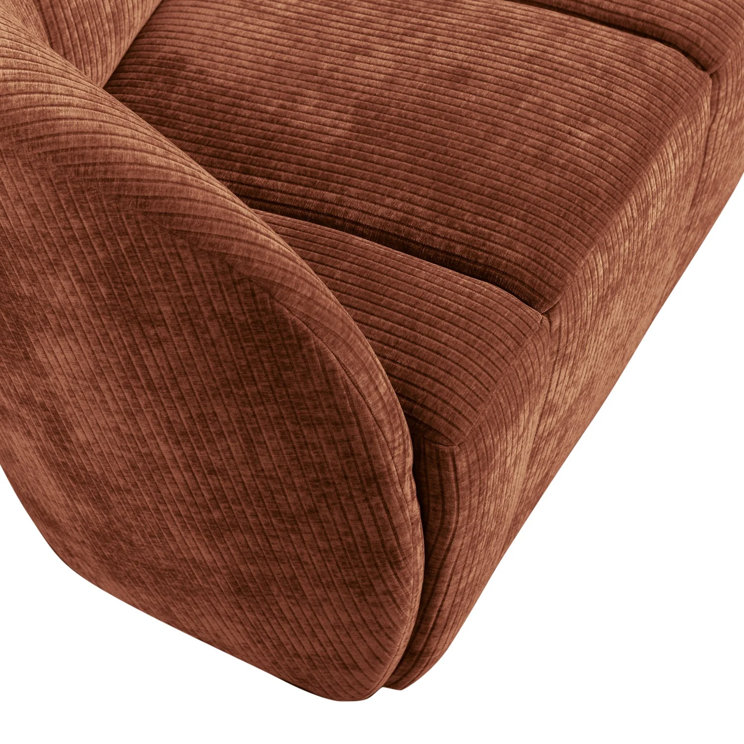 Sofa lewostronna 2-osobowa MOJO rdzawy brązowy sztruks - Image 6
