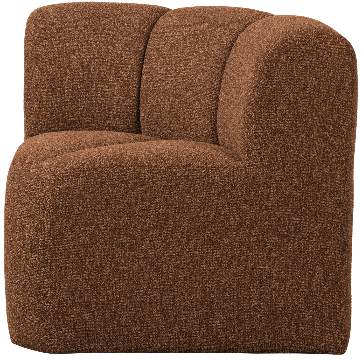 Sofa modułowa MOJO BENCH - element narożny rdzawy brązowy melanż boucle - Image 4