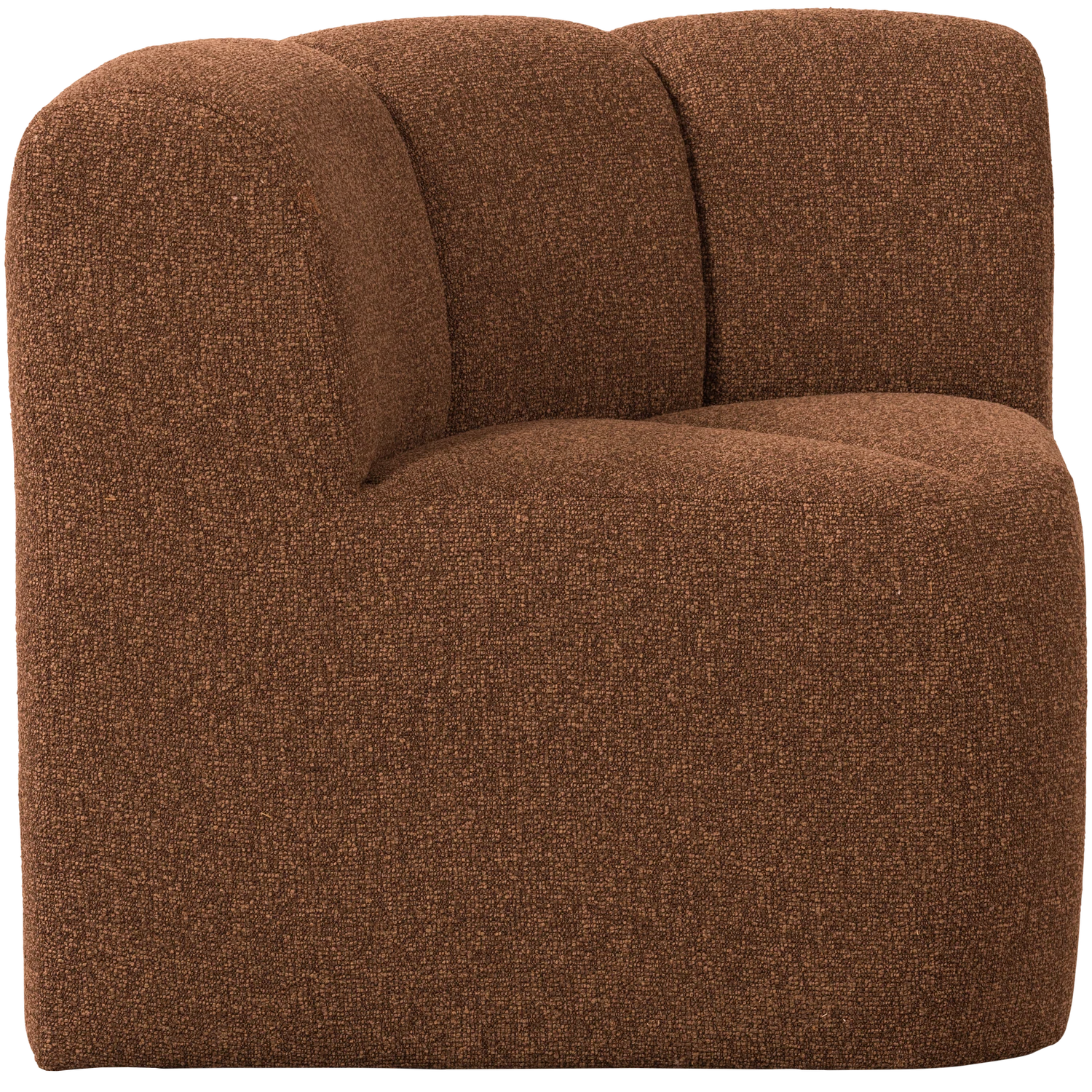 Sofa modułowa MOJO BENCH - element narożny rdzawy brązowy melanż boucle - Image 5