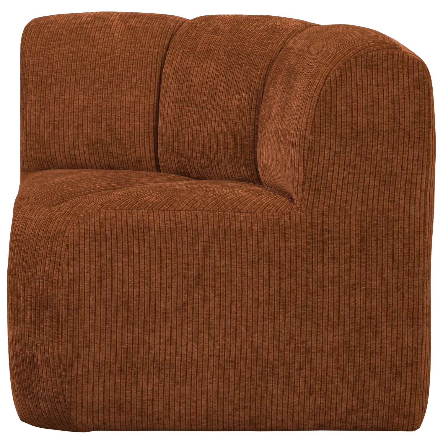 Sofa modułowa MOJO BENCH - element narożny rdzawy brązowy sztruks - Image 3