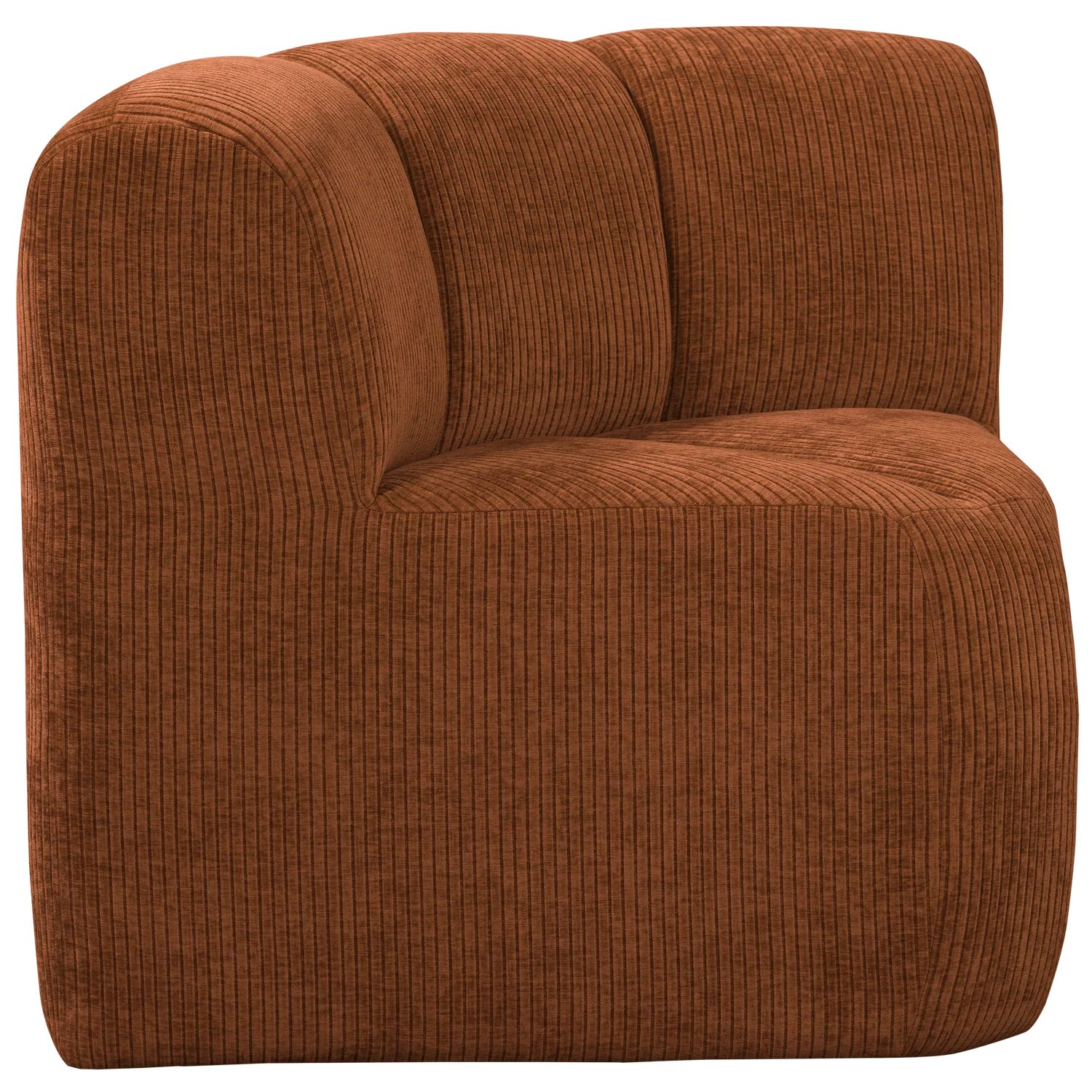 Sofa modułowa MOJO BENCH - element narożny rdzawy brązowy sztruks - Image 5