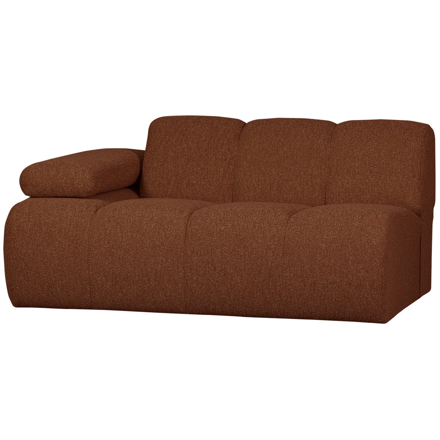 Sofa modułowa MOJO - element 1,5-osobowy lewostronny rdzawy brązowy bouclé - Image 6