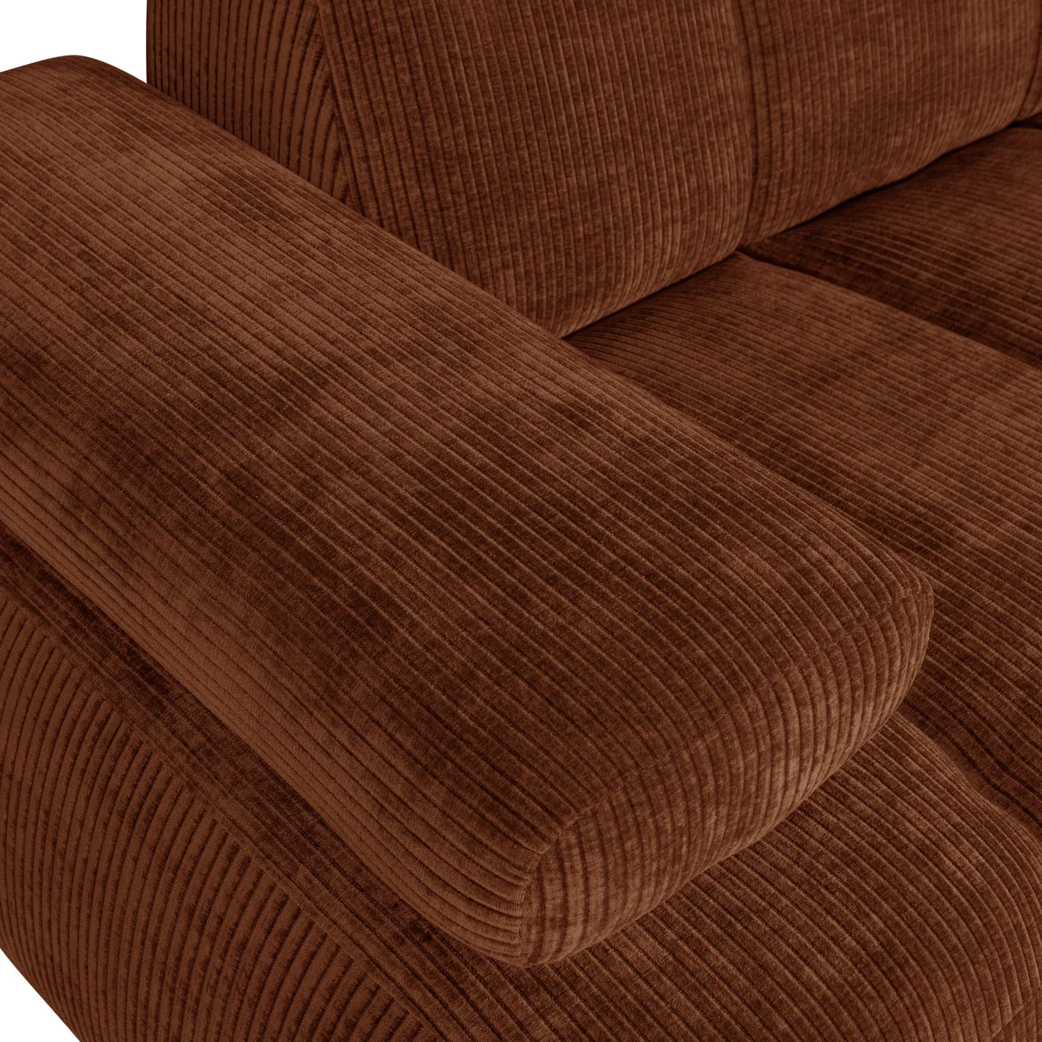 Sofa modułowa MOJO - element 1,5-osobowy lewostronny rdzawy brązowy sztruks - Image 2