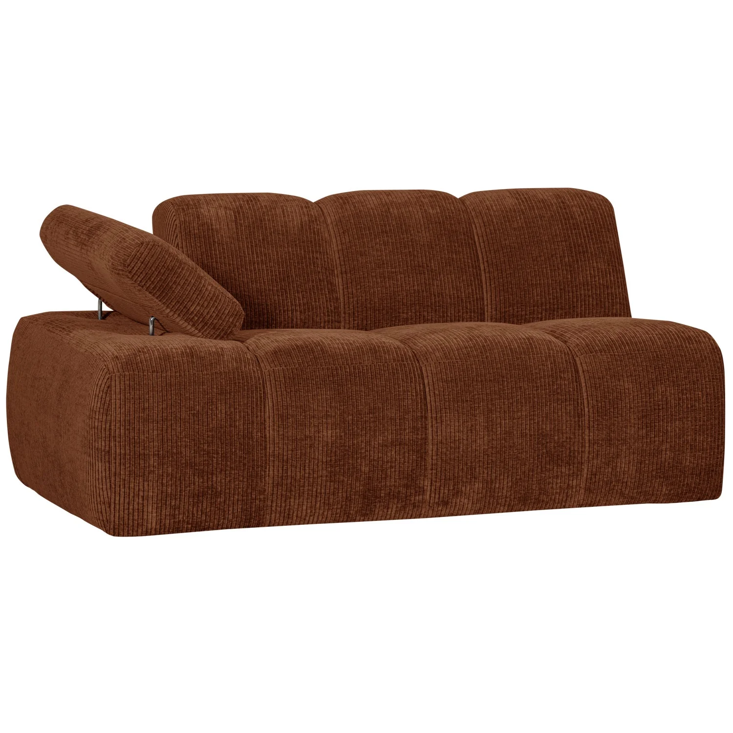 Sofa modułowa MOJO - element 1,5-osobowy lewostronny rdzawy brązowy sztruks - Image 8