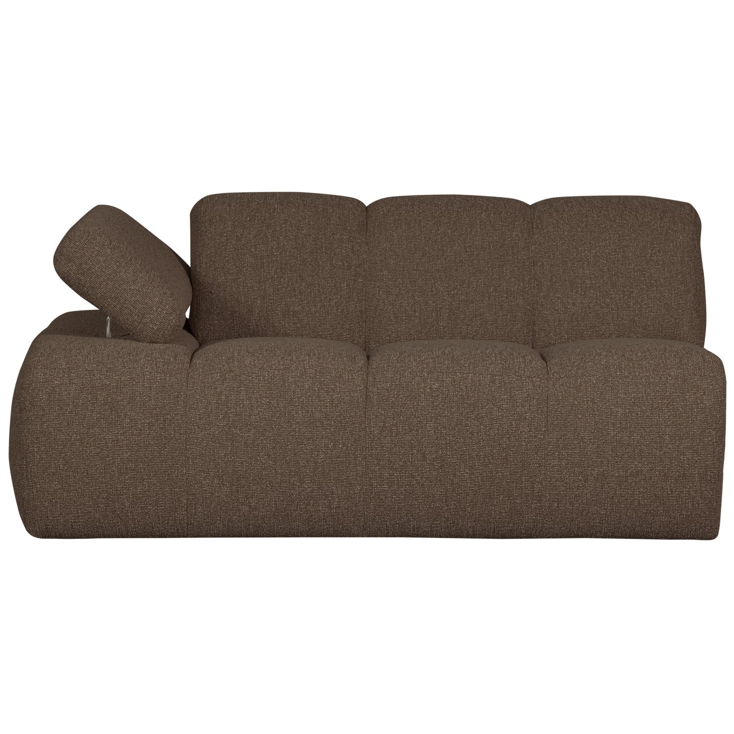 Sofa modułowa MOJO - element 1,5-osobowy lewostronny ciemnobrązowy bouclé - Image 6