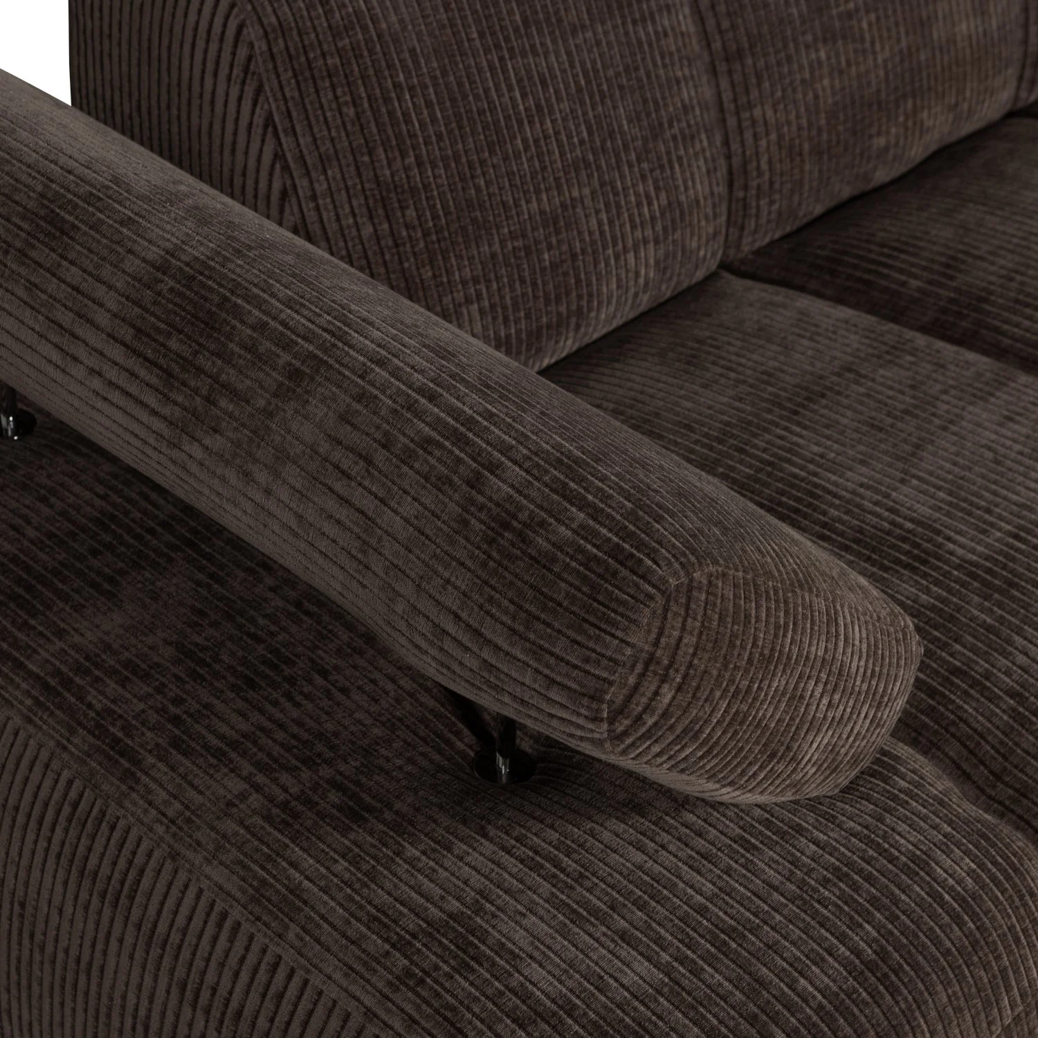 Sofa modułowa MOJO - element 1,5-osobowy lewostronny ciemnobrązowy sztruks - Image 5