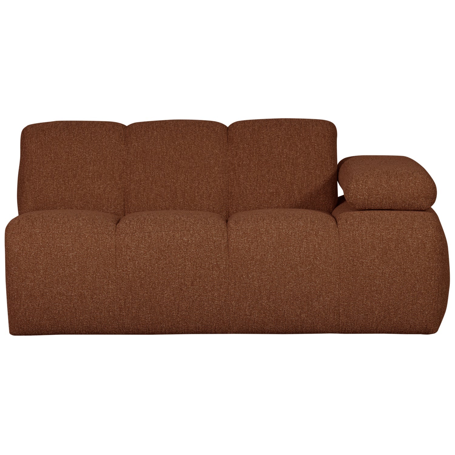 Sofa modułowa MOJO - element 1,5-osobowy prawostronny rdzawy brązowy bouclé - Image 4