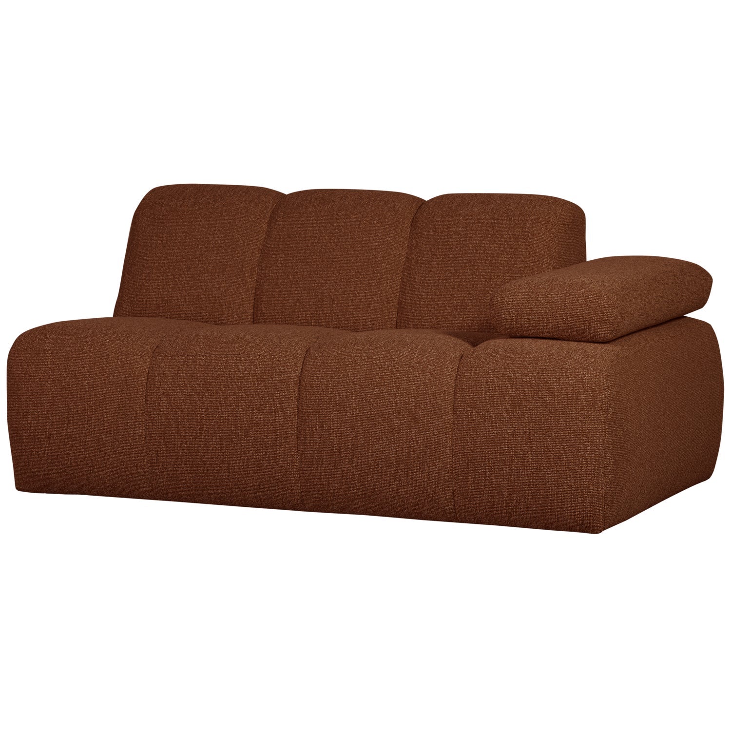 Sofa modułowa MOJO - element 1,5-osobowy prawostronny rdzawy brązowy bouclé - Image 7