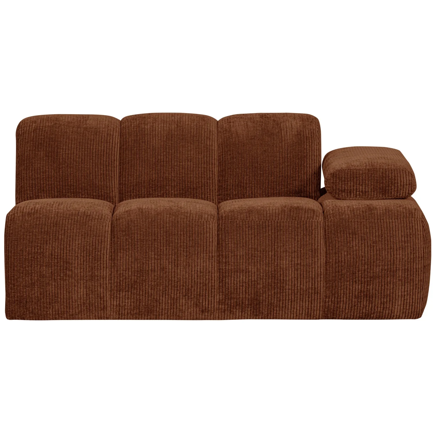 Sofa modułowa MOJO - element 1,5-osobowy prawostronny rdzawy brązowy sztruks - Image 4