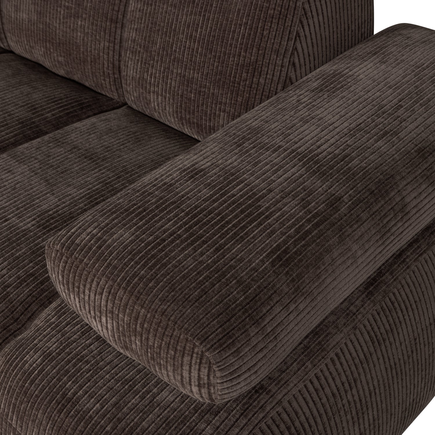Sofa modułowa MOJO - element 1,5-osobowy prawostronny ciemnobrązowy sztruks - Image 4