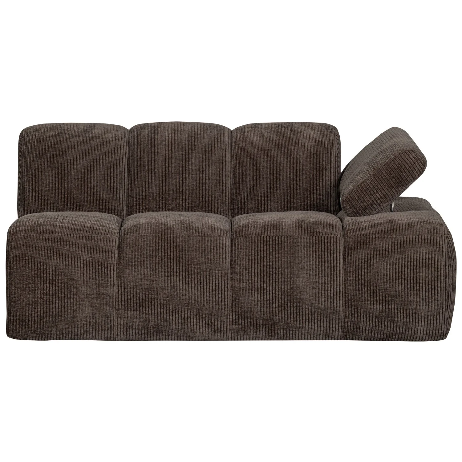 Sofa modułowa MOJO - element 1,5-osobowy prawostronny ciemnobrązowy sztruks - Image 7