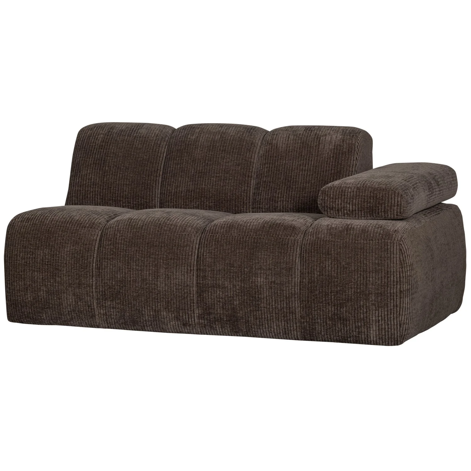 Sofa modułowa MOJO - element 1,5-osobowy prawostronny ciemnobrązowy sztruks - Image 9