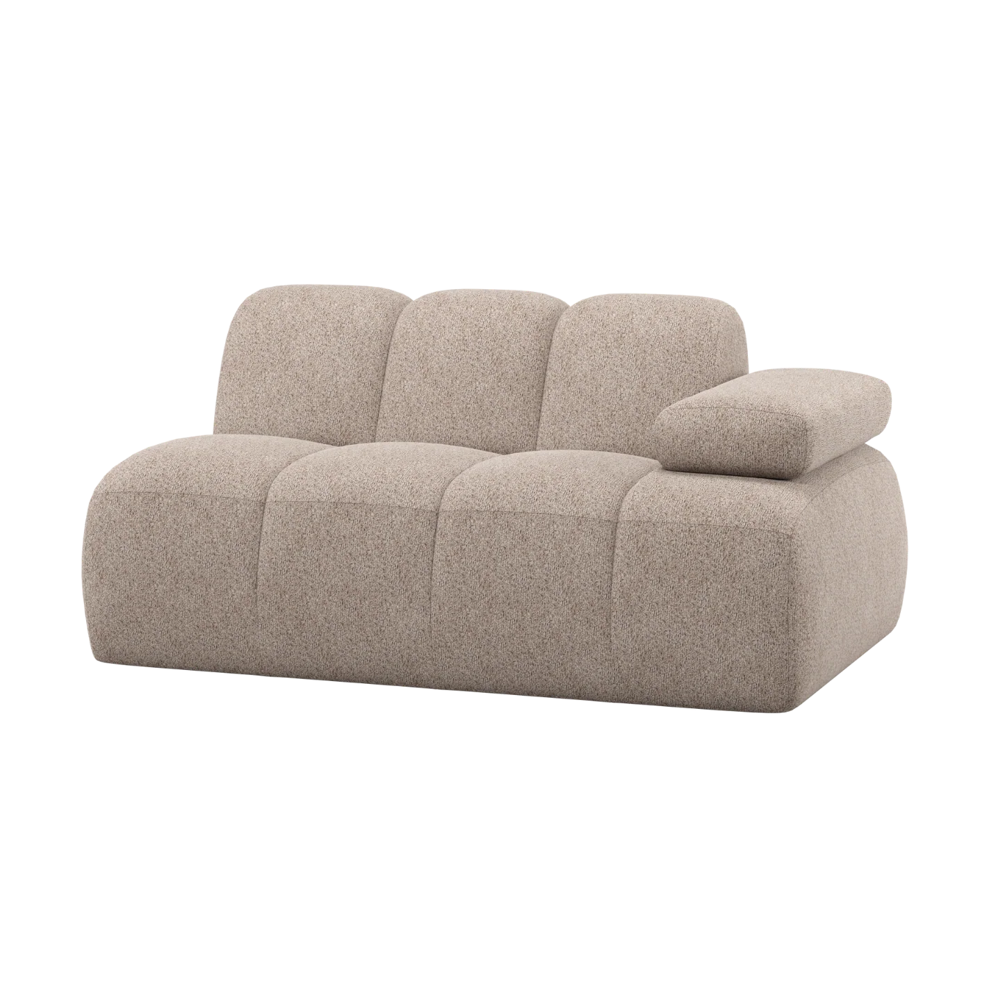 Sofa modułowa MOJO - element 1,5-osobowy prawostronny piaskowy baranek