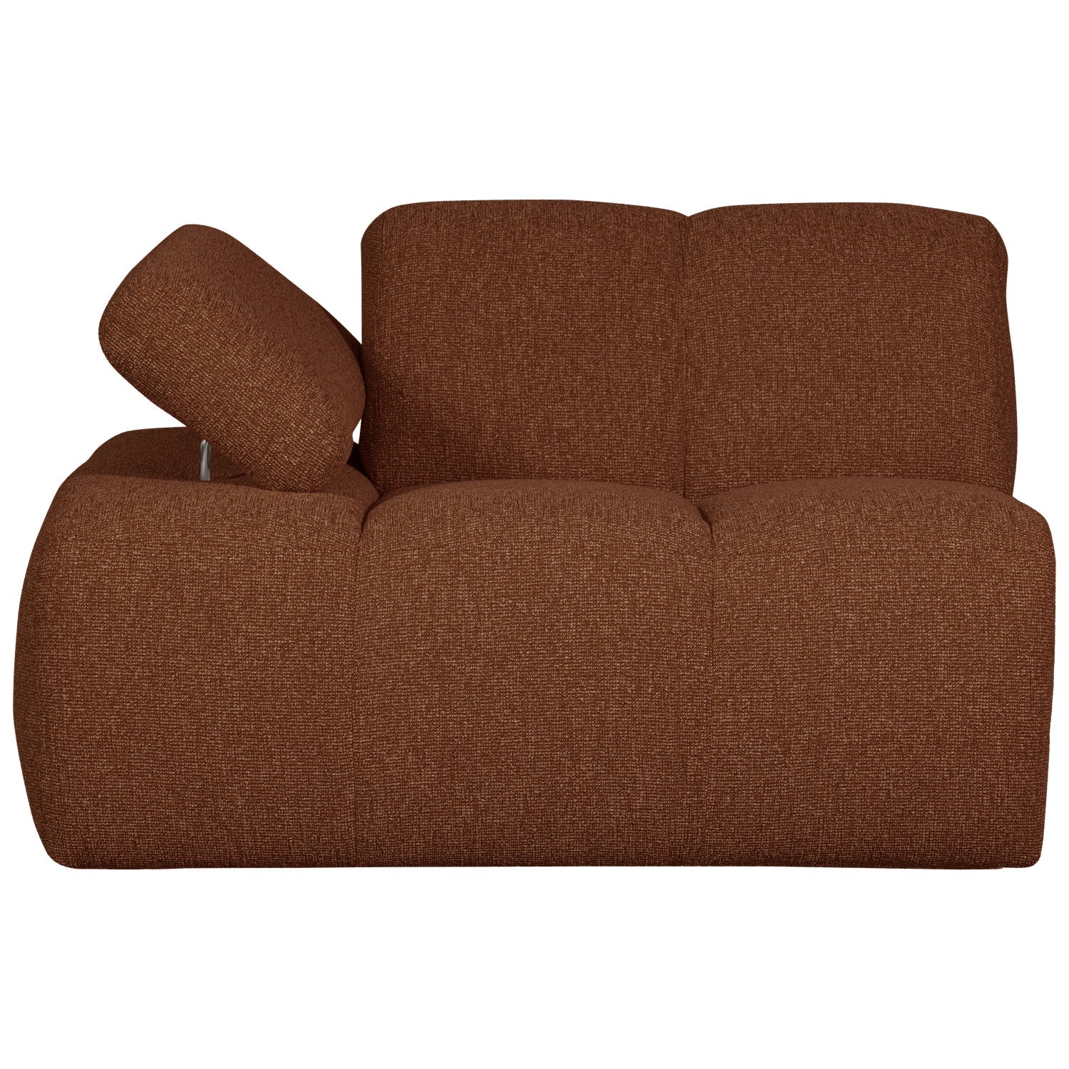 Sofa modułowa MOJO - element lewostronny rdzawy brązowy bouclé - Image 5