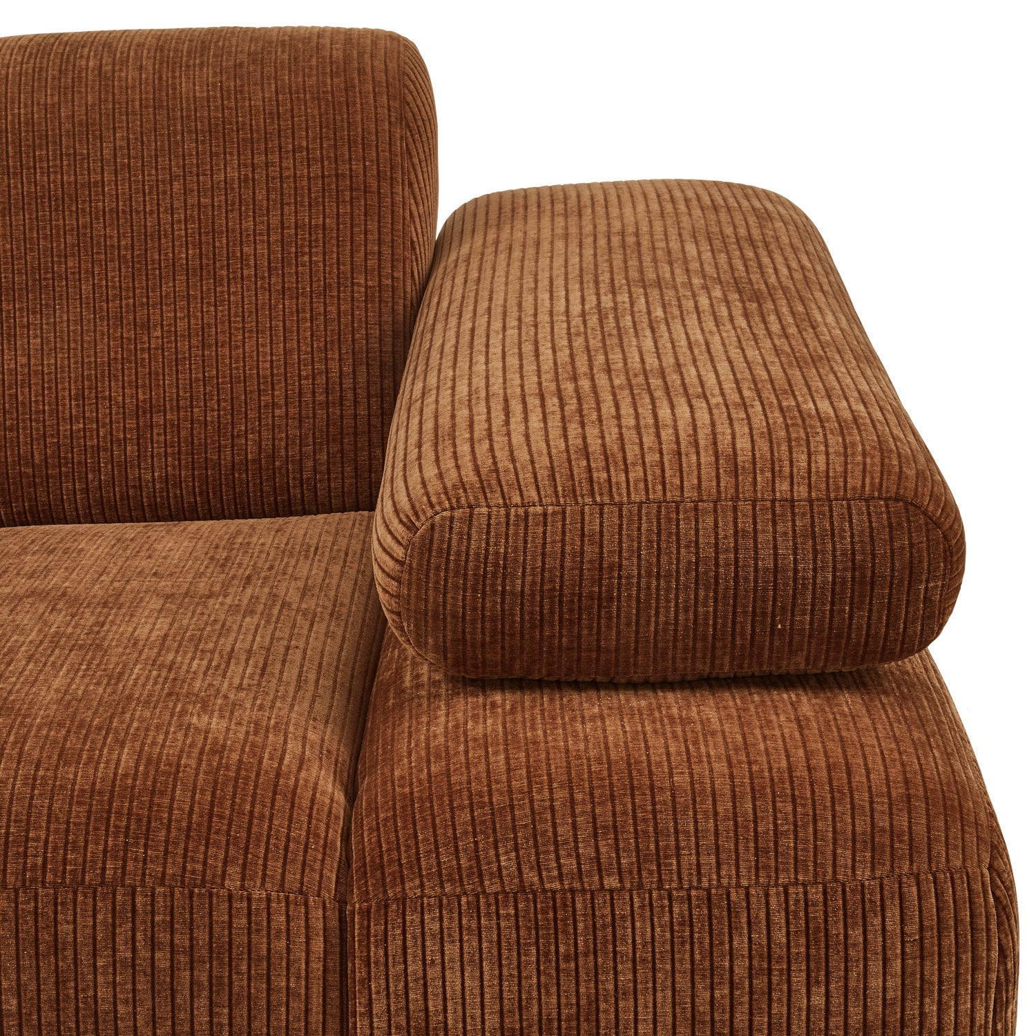 Sofa modułowa MOJO - element prawostronny rdzawy brązowy sztruks - Image 4