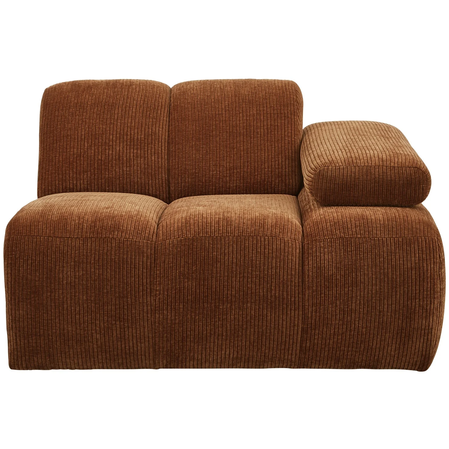 Sofa modułowa MOJO - element prawostronny rdzawy brązowy sztruks - Image 6