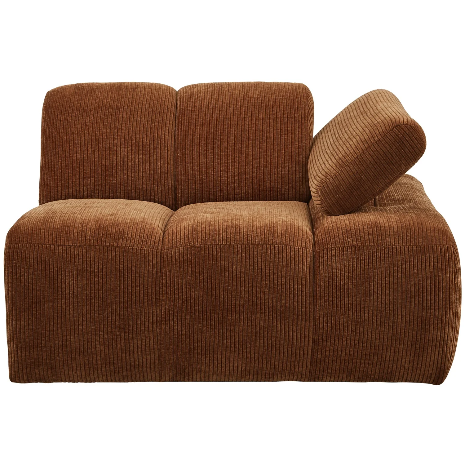 Sofa modułowa MOJO - element prawostronny rdzawy brązowy sztruks - Image 7