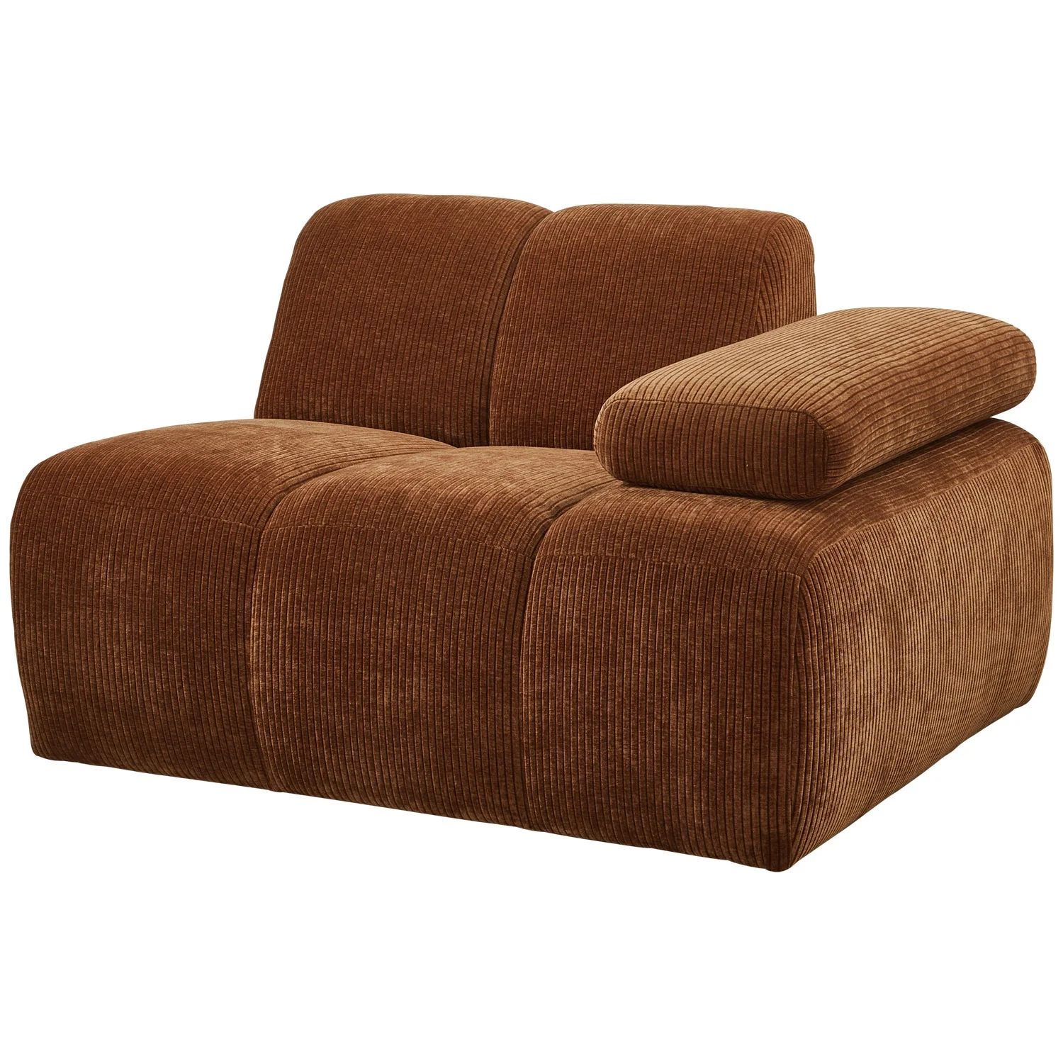 Sofa modułowa MOJO - element prawostronny rdzawy brązowy sztruks - Image 9