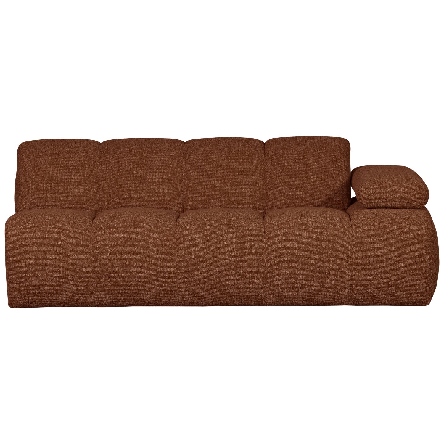 Sofa modułowa MOJO - element 2-osobowy prawostronny rdzawy brązowy bouclé - Image 5