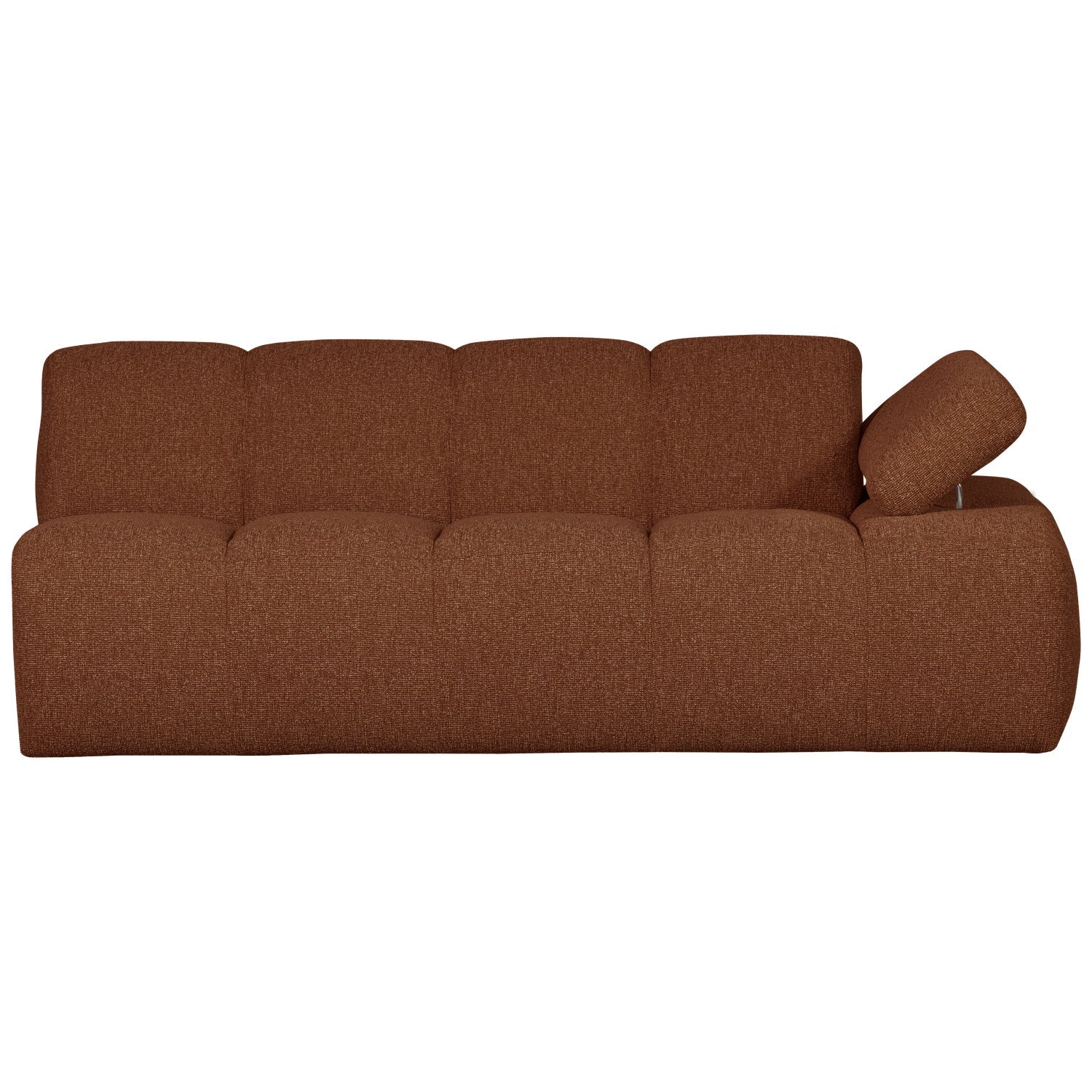 Sofa modułowa MOJO - element 2-osobowy prawostronny rdzawy brązowy bouclé - Image 6
