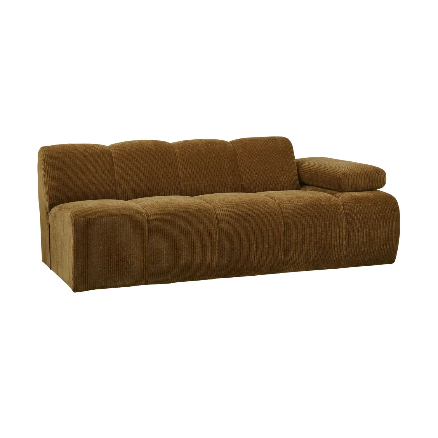 Sofa modułowa MOJO - element 2-osobowy ciemny miodowy sztruks