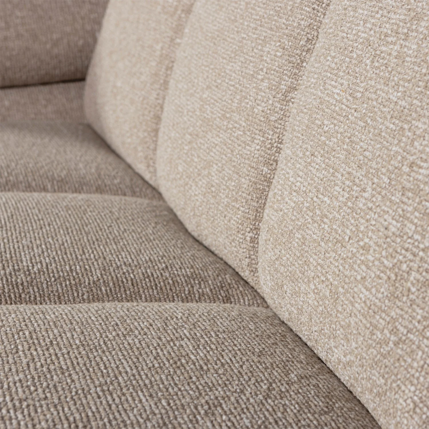 Sofa modułowa MOJO - element 2-osobowy lewostronny beżowy melanż bouclé - Image 2