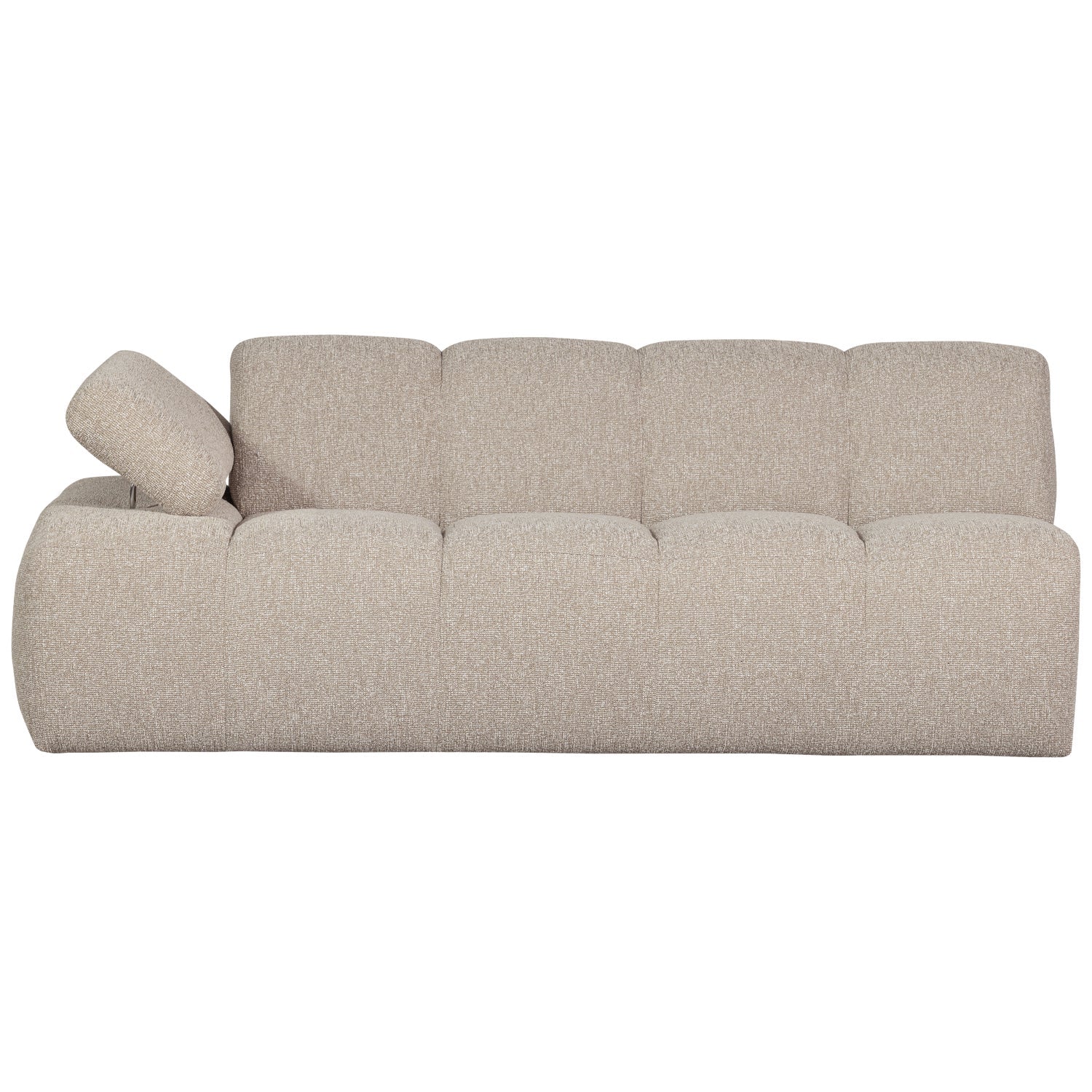 Sofa modułowa MOJO - element 2-osobowy lewostronny beżowy melanż bouclé - Image 4