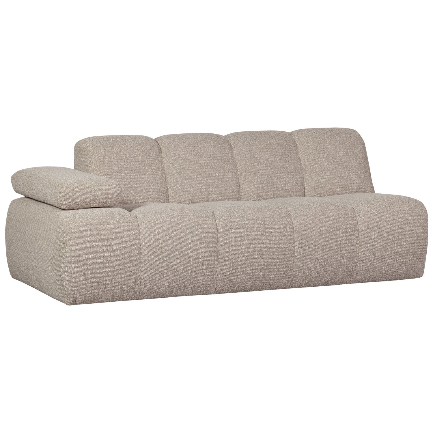 Sofa modułowa MOJO - element 2-osobowy lewostronny beżowy melanż bouclé - Image 5