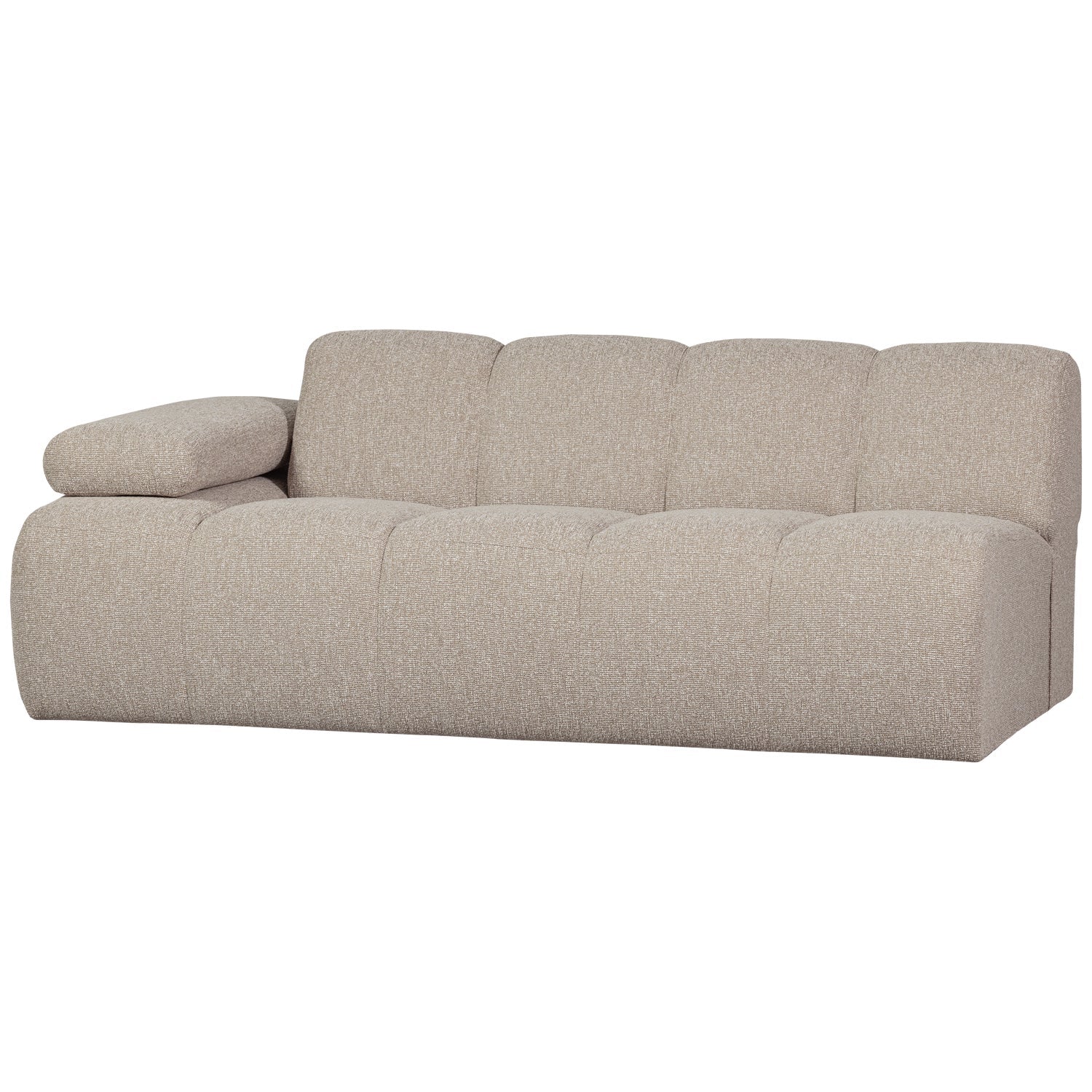 Sofa modułowa MOJO - element 2-osobowy lewostronny beżowy melanż bouclé - Image 6