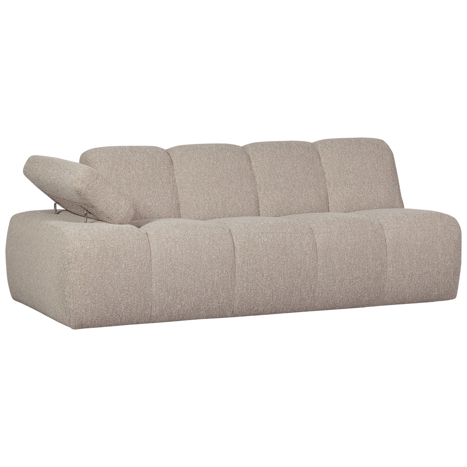 Sofa modułowa MOJO - element 2-osobowy lewostronny beżowy melanż bouclé - Image 7