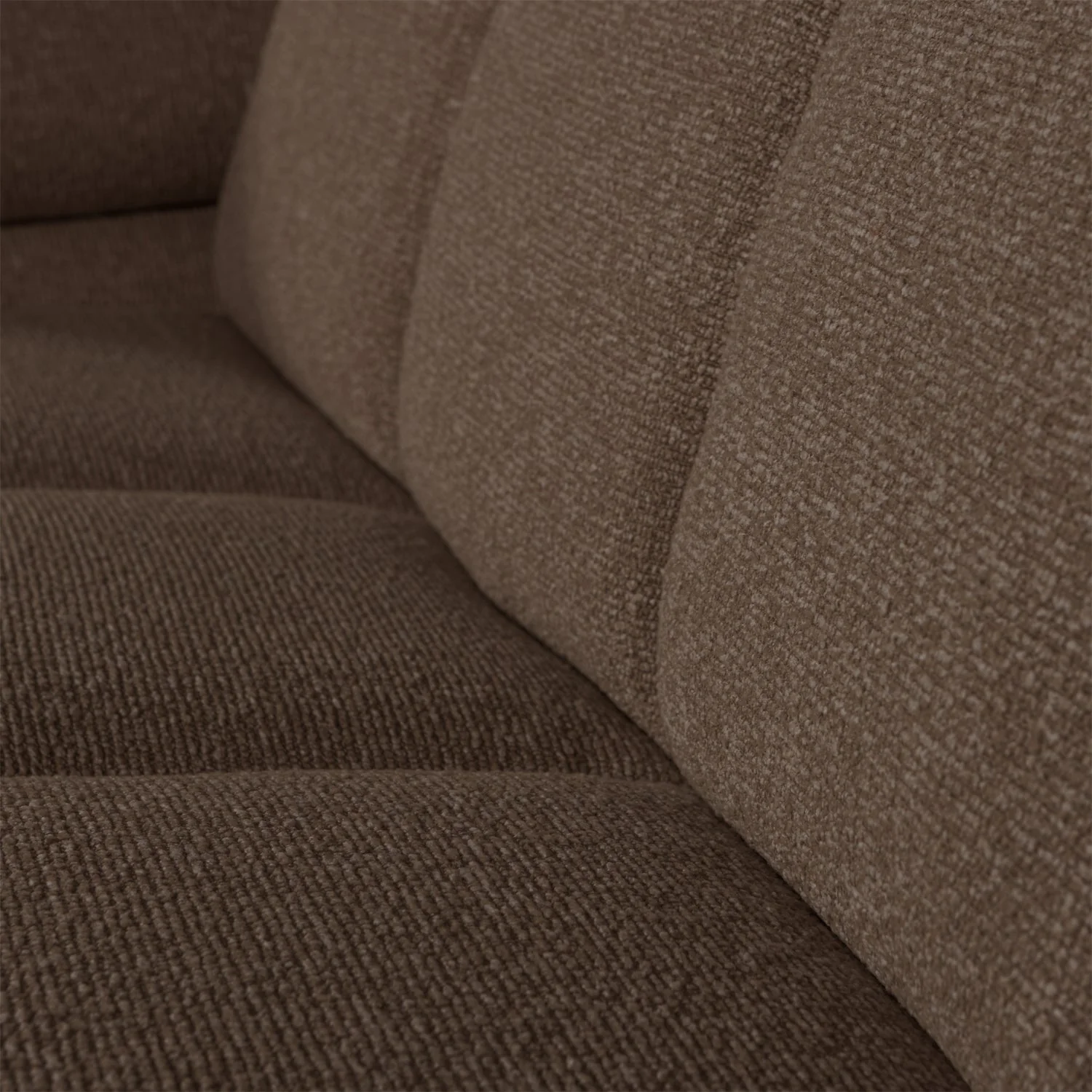 Sofa modułowa MOJO - element 2-osobowy lewostronny ciemnobrązowy bouclé - Image 2