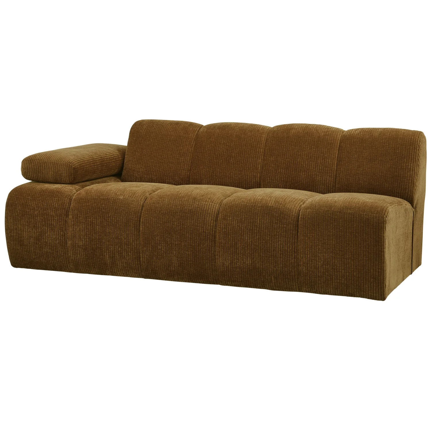 Sofa modułowa MOJO - element 2-osobowy lewostronny ciemny miodowy sztruks - Image 7