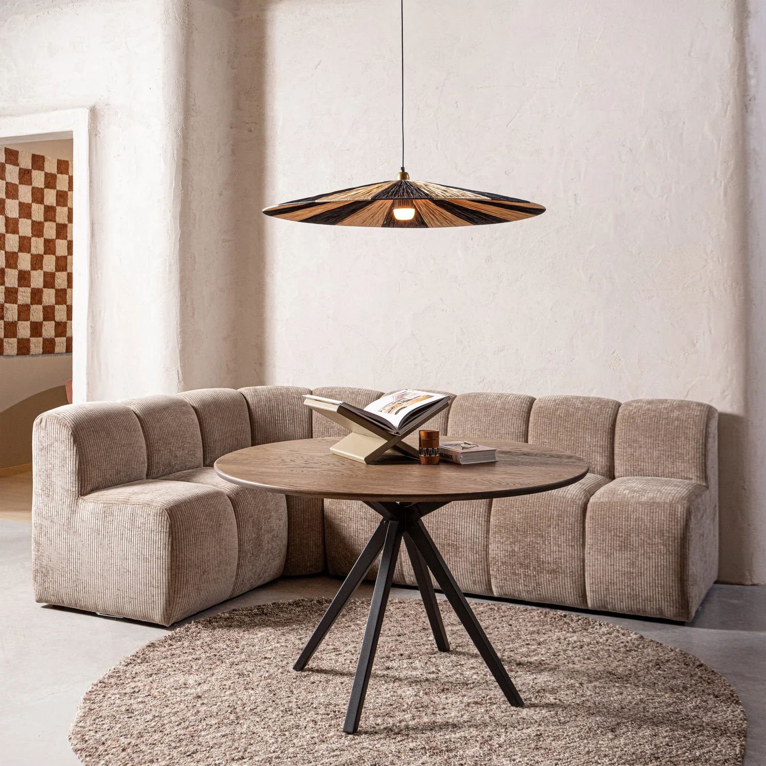 Sofa modułowa MOJO BENCH - element 3-osobowy ecru sztruks - Image 2