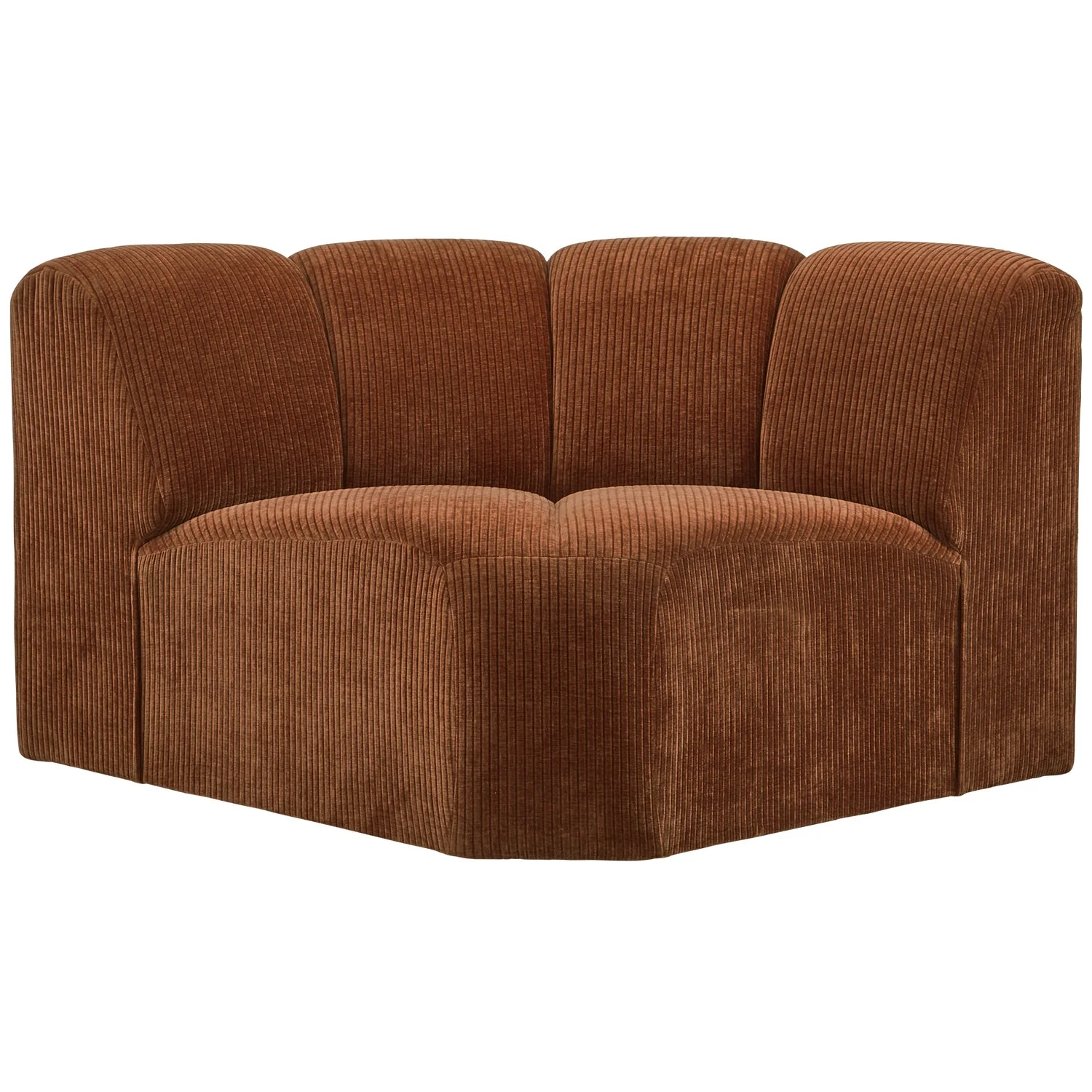 Sofa modułowa MOJO - element narożny rdzawy brązowy sztruks - Image 9