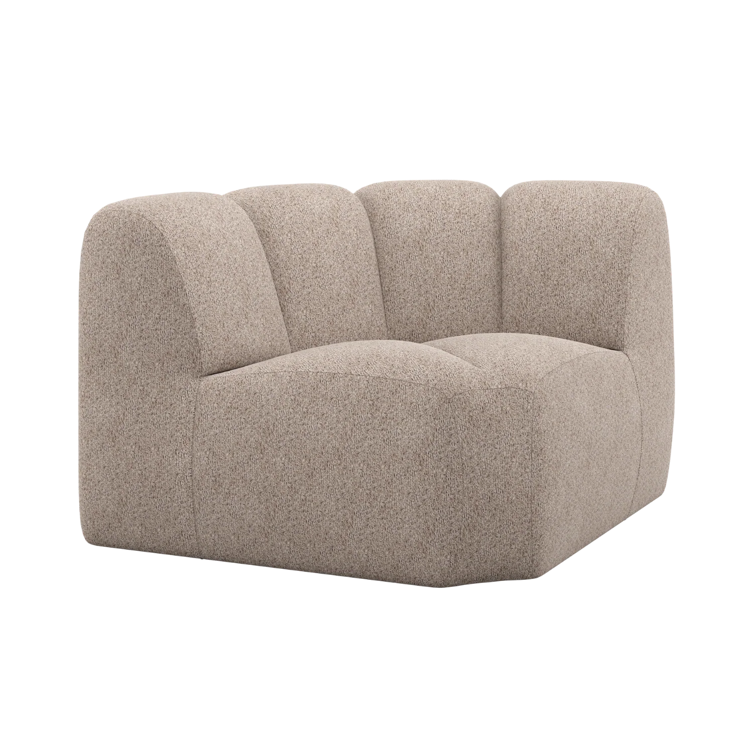 Sofa modułowa MOJO - element narożny piaskowy baranek