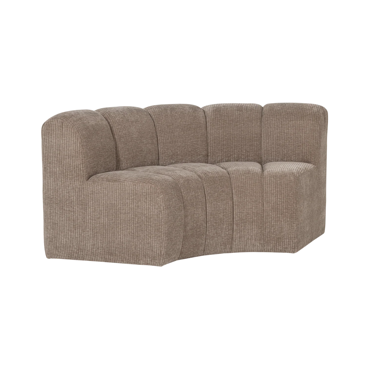 Sofa modułowa MOJO BENCH - element narożny półokrągły beżowy sztruks