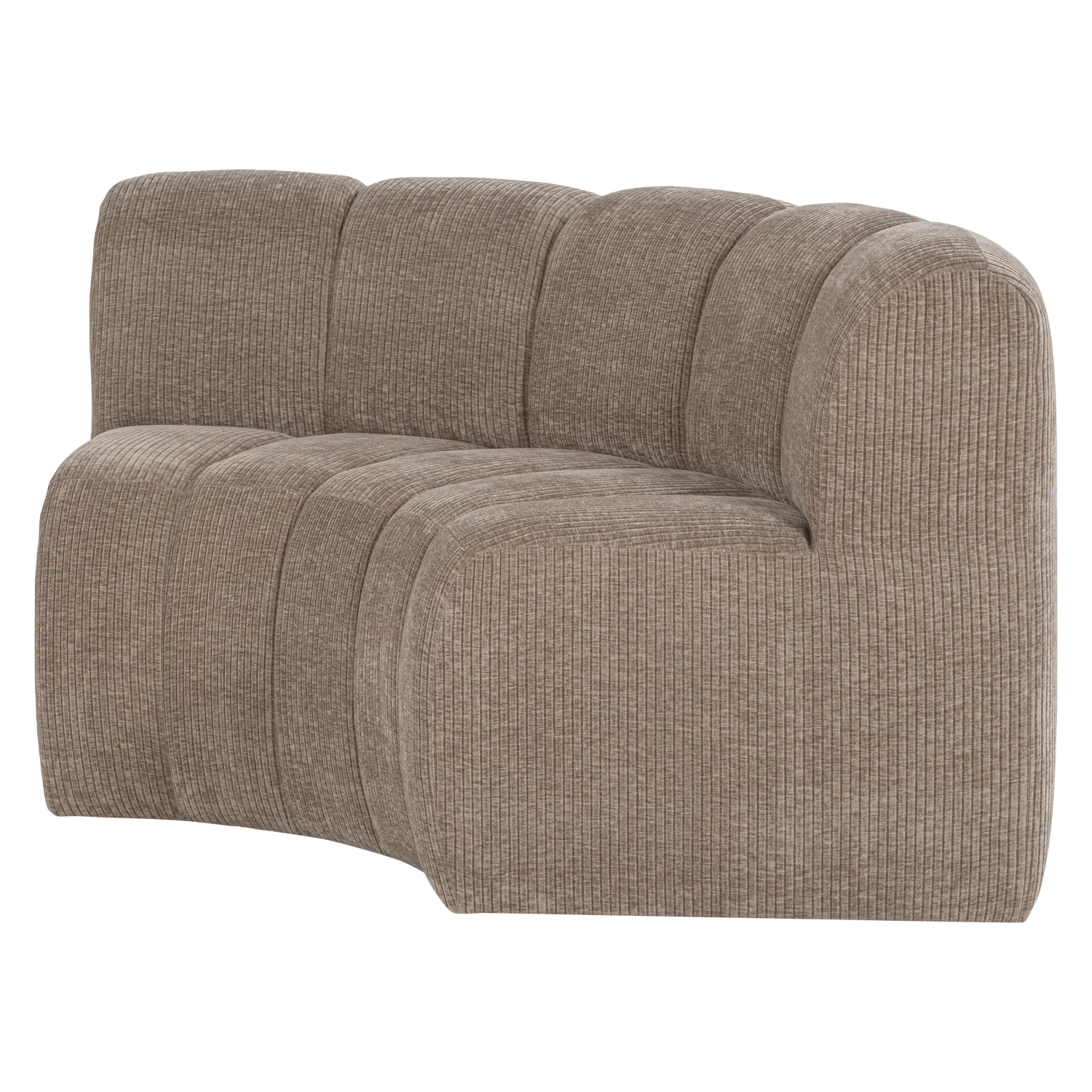 Sofa modułowa MOJO BENCH - element narożny półokrągły beżowy sztruks - Image 5