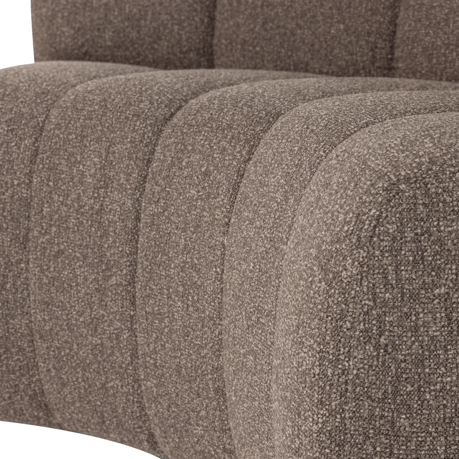 Sofa modułowa MOJO BENCH - element narożny półokrągły brązowy bouclé - Image 6