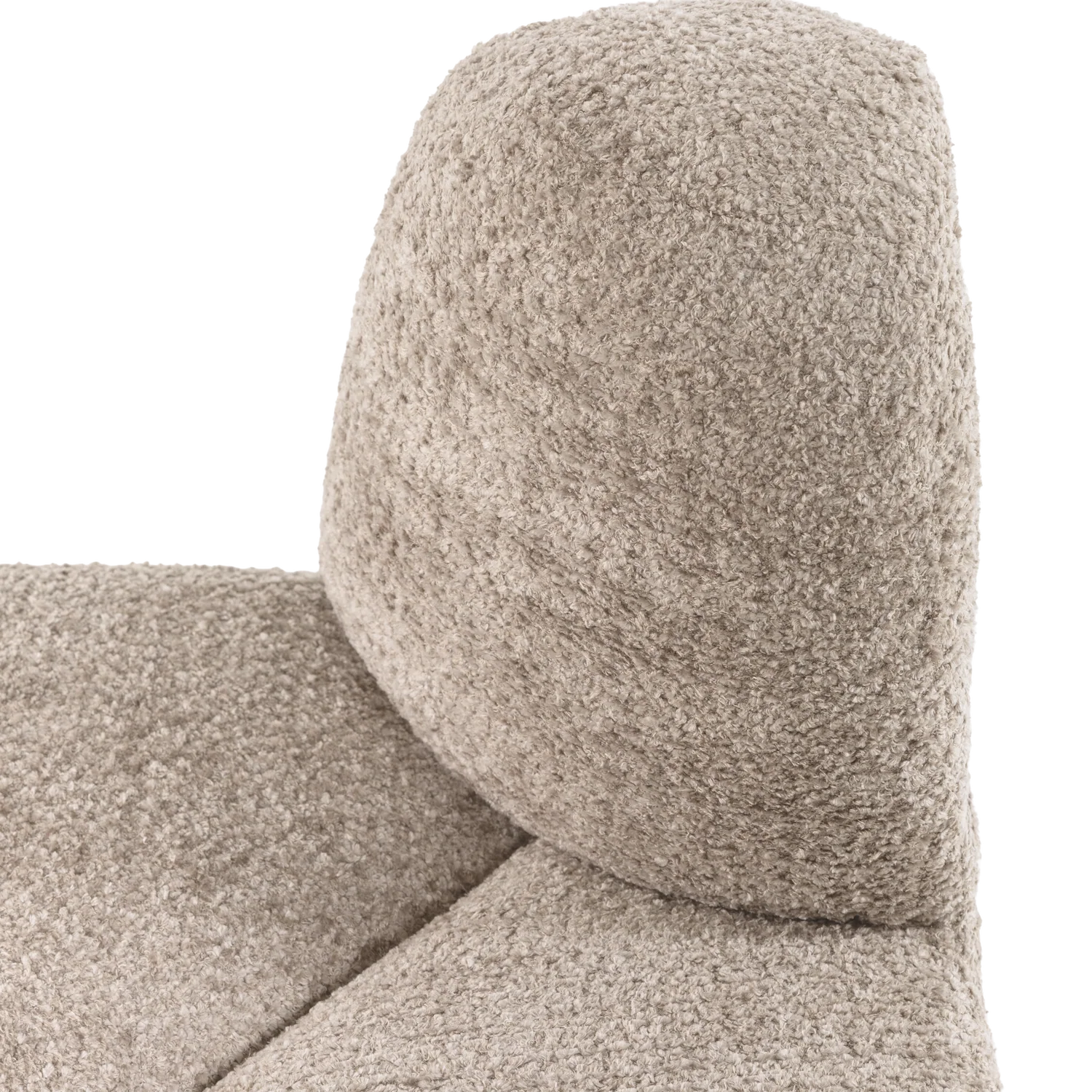 Sofa modułowa MOJO BENCH - element narożny zaokrąglony beżowy szenil - Image 2