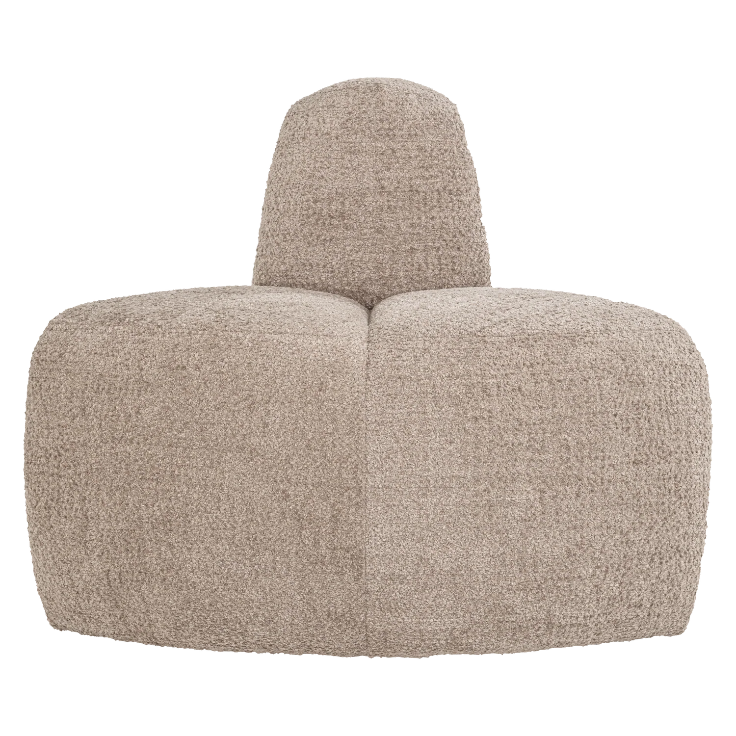 Sofa modułowa MOJO BENCH - element narożny zaokrąglony beżowy szenil - Image 3